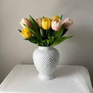 Yellow and Pink Tulip Bouquet